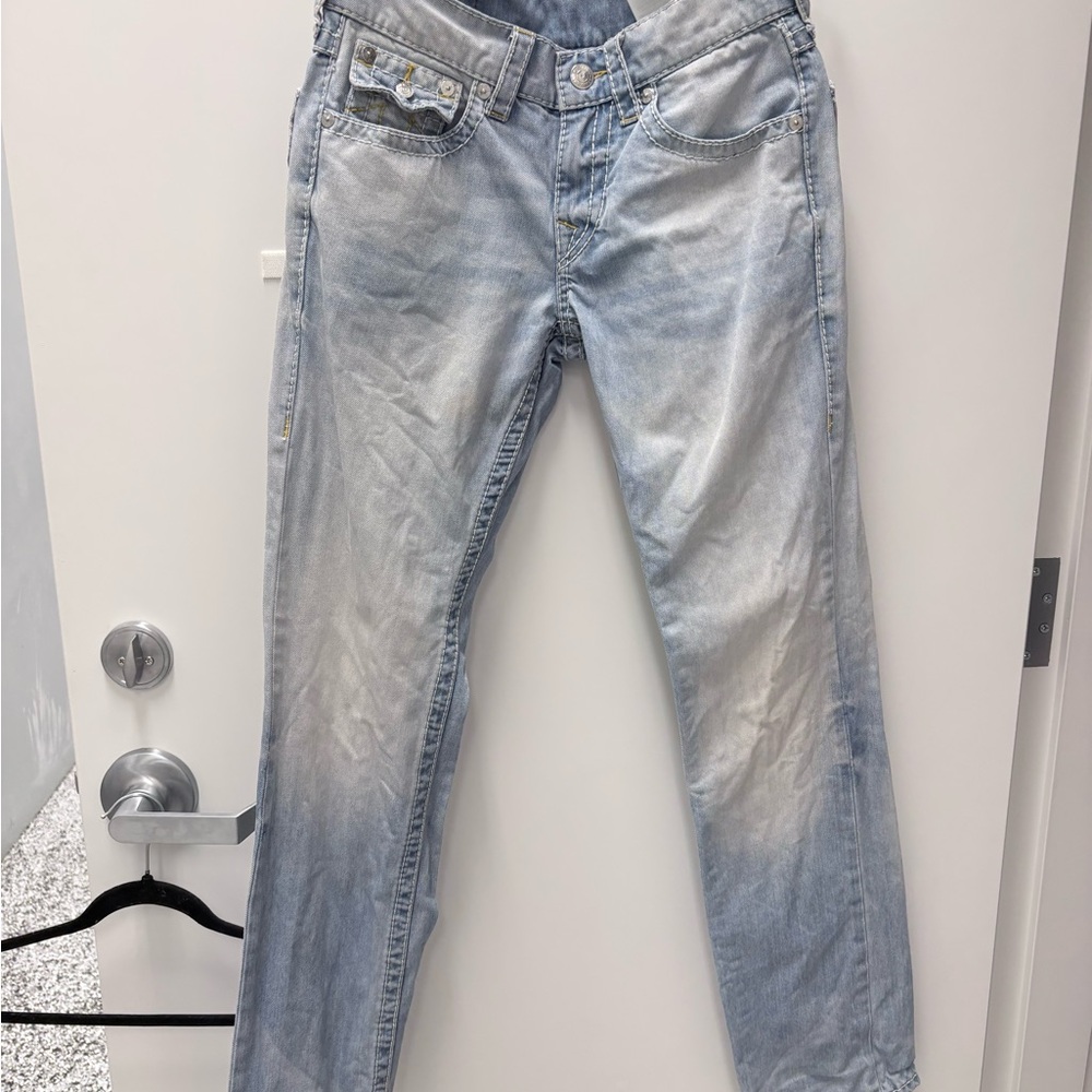 True Religion Light Blue Sz 29 Straight Leg Jeans